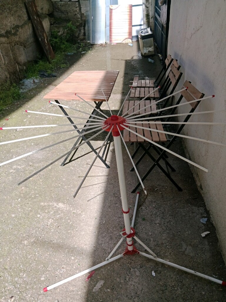Portatif katlanabilir Çamaşır askılığı - 8