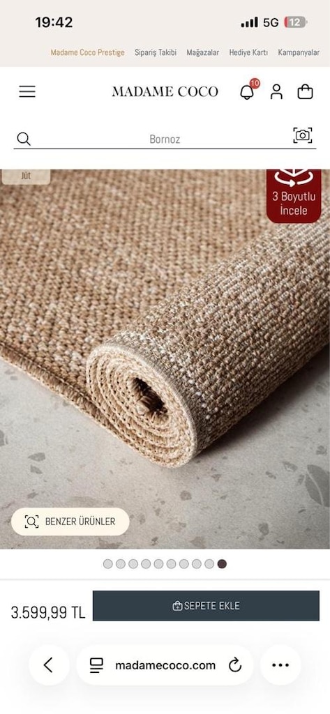 madame coco jüt halı 2 li - 4