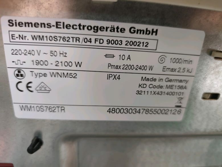 alman kalitesi Siemens çamaşır makinesi - 4