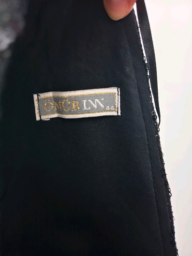 özel tasarım siyah tüylü abiye - 6