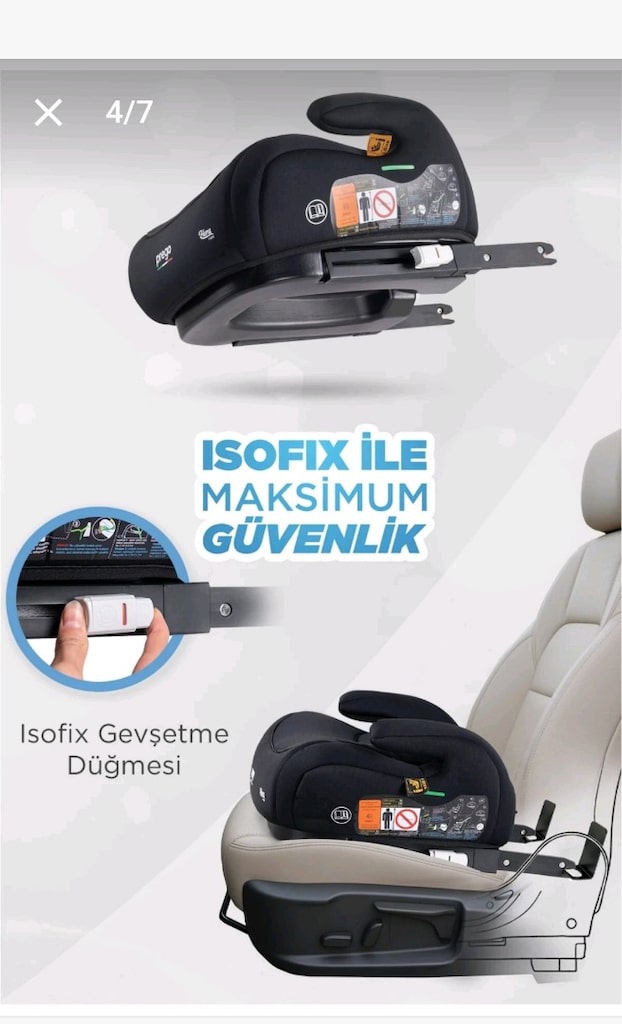 Prego isofixli oto koltuk yükselticisi - 3
