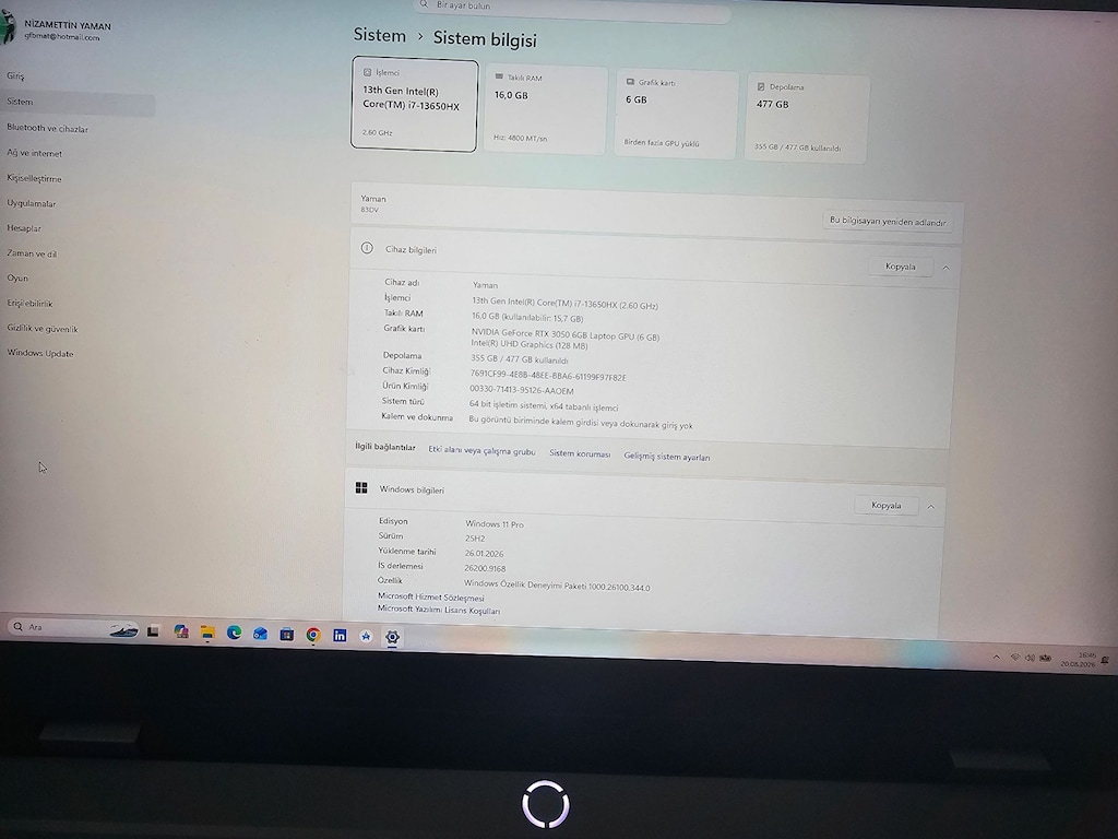 LENOVO LOQ 83DV 15IRX9 16GB RAM 512 GB SSD - 2