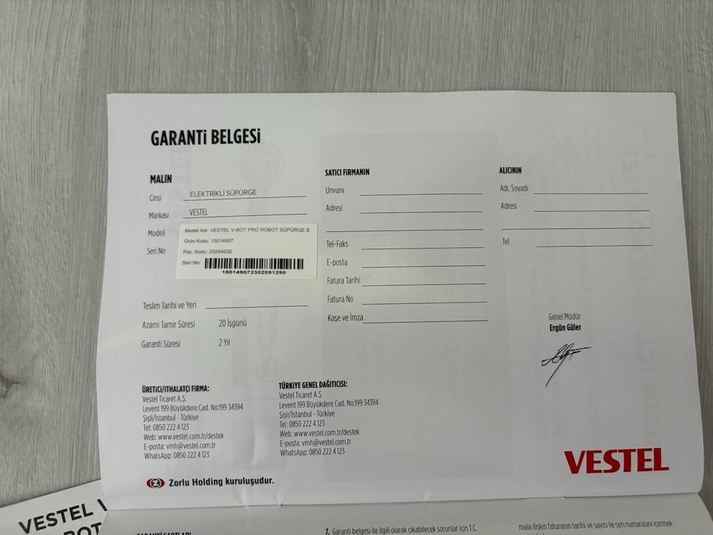 Robot Süpürge Vestel - 6