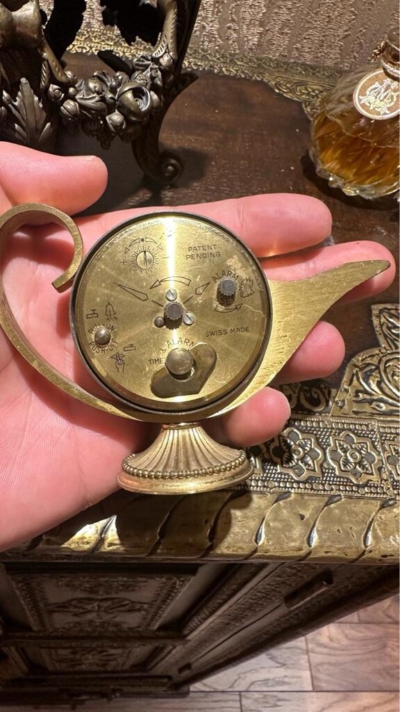 Antika Swiza aladdin lambası 8 day kurmalı - 2