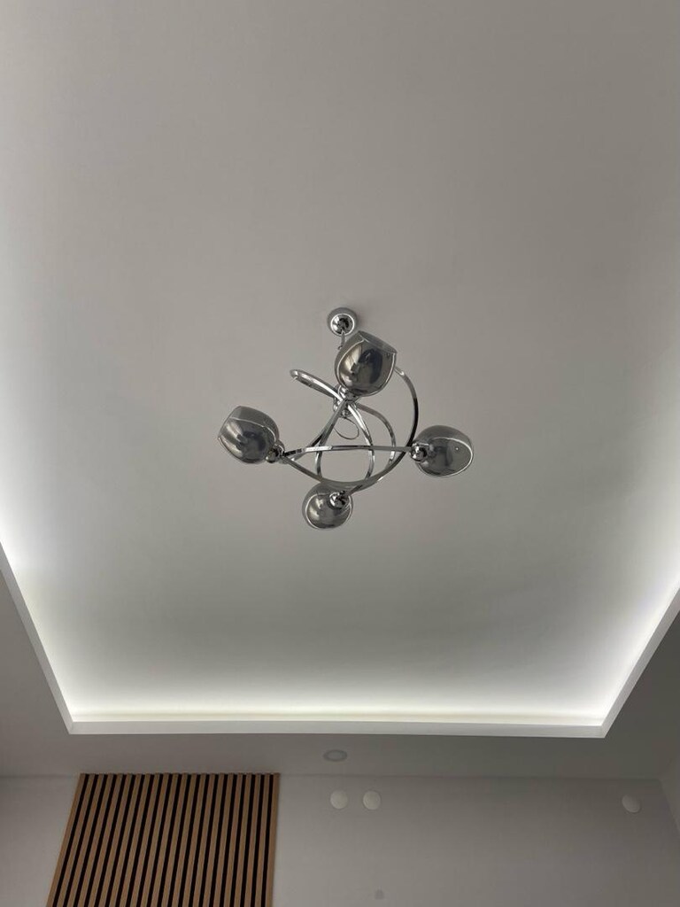 4’LÜ BÜKLÜM KROM CAM AVİZE - 3
