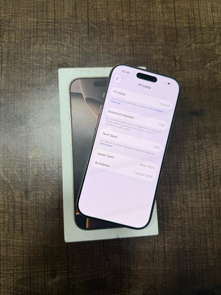 İPHONE 16 PRO 128 GB ÇÖL TİTANYUM PİL 90 GARANTİLİ VE KAPSAMLI MODEL - 7
