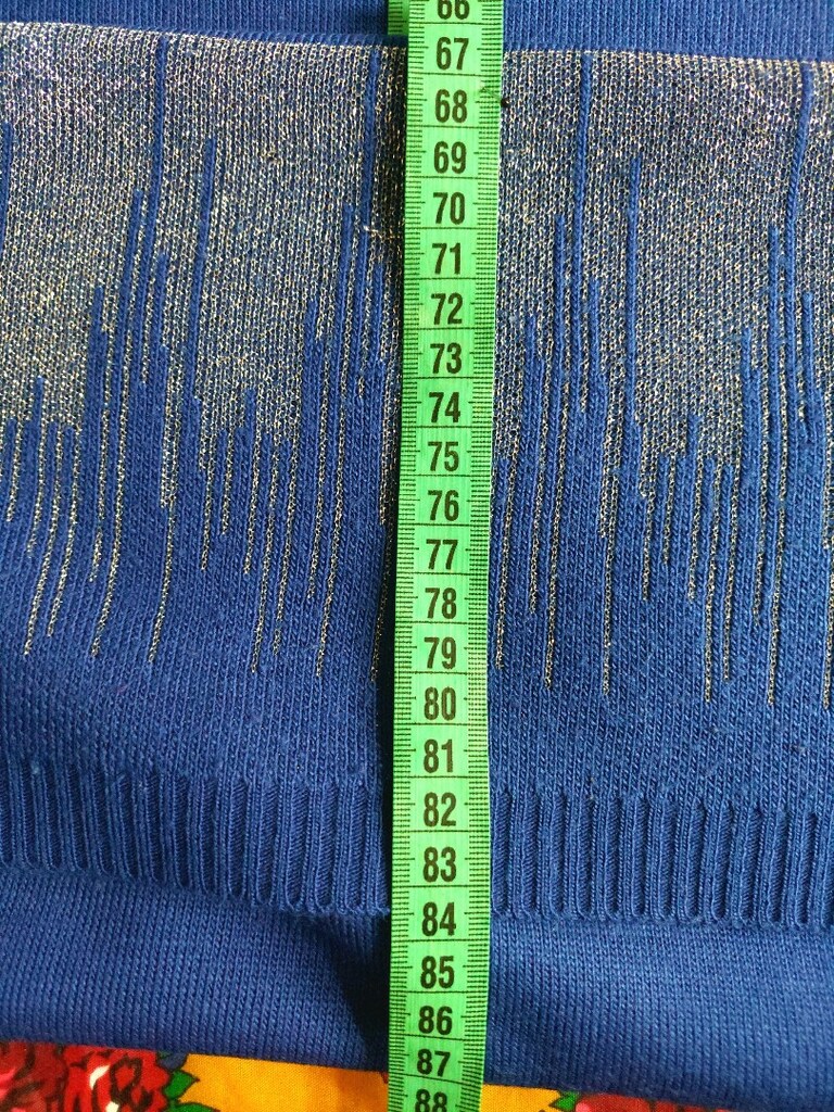 Bayan Saks mavi Desenli Kazak & tunik - 7