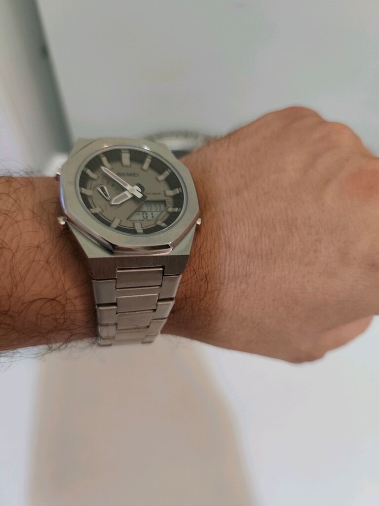 SKMEI Çelik Kasa/Kordon Analog/Dijital Erkek Saat - 8
