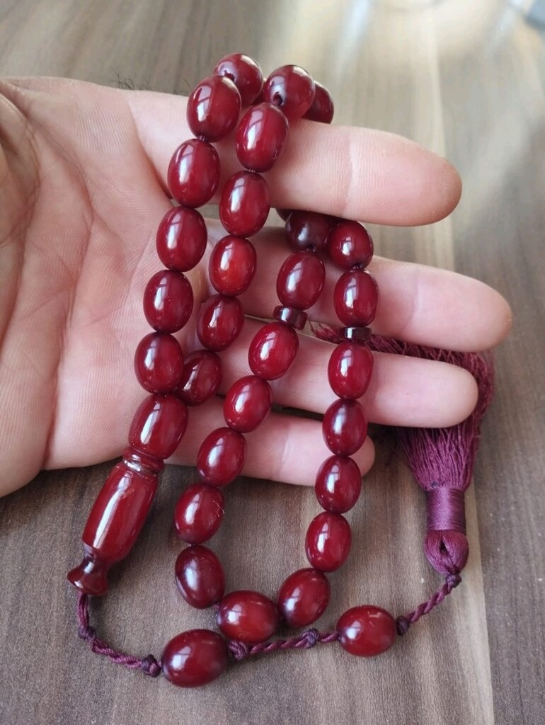 Sıkma Kehribar Tesbih - 3