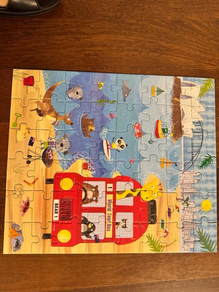 world tour bus- puzzle 10 adet - 10