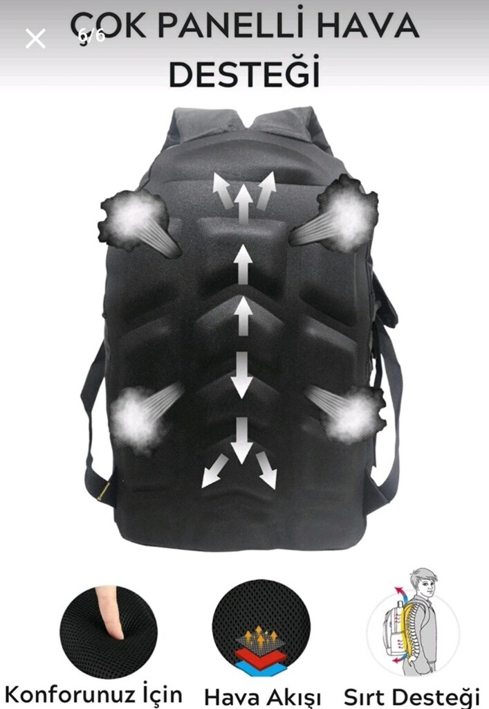 Wander 50 LT Bag Siyah Sırt Çantası - 6