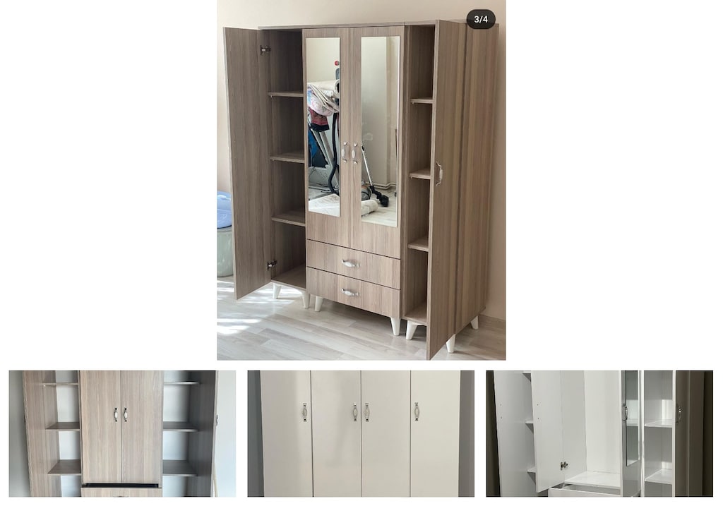 4 kapaklı elbise dolabı xtuqfrpvph - 4