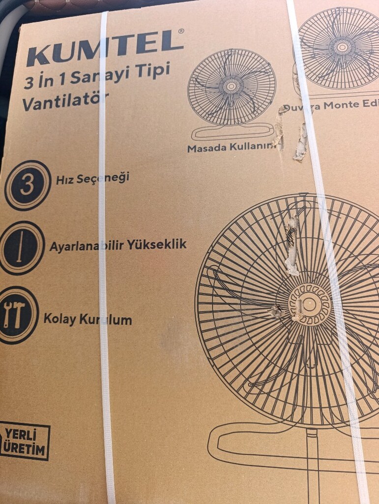 Kumtel Orjinal ambalajında Vantilatör hiç kullanılmadı - 2