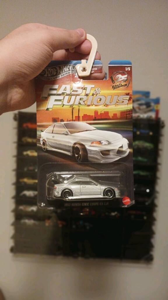 Hot Wheels 1993 Honda Civic Coupe EX EJ1 Fast & Furious Silver Series - 3