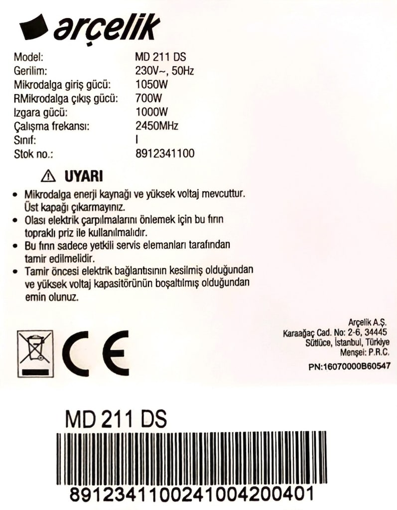Arçelik mikrodalga fırın - 3