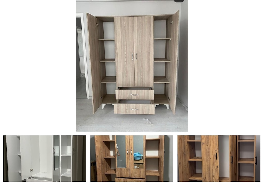 4 kapaklı elbise dolabı knmufelfwv - 4