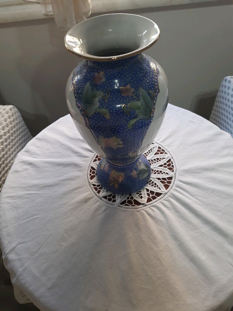 TESLİM: AKÇAY VİNTAGE HAND PAİNTED ROYAL SATSUMA 24 K GOLD VAZO - 10
