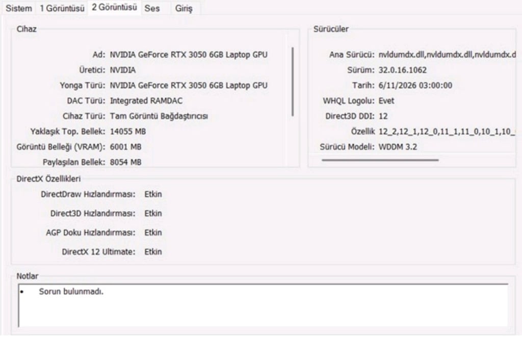 i5 12. Nesil Lenovo LOQ G@ming 16 GB RAM tam bir oyun canavarı laptop - 10