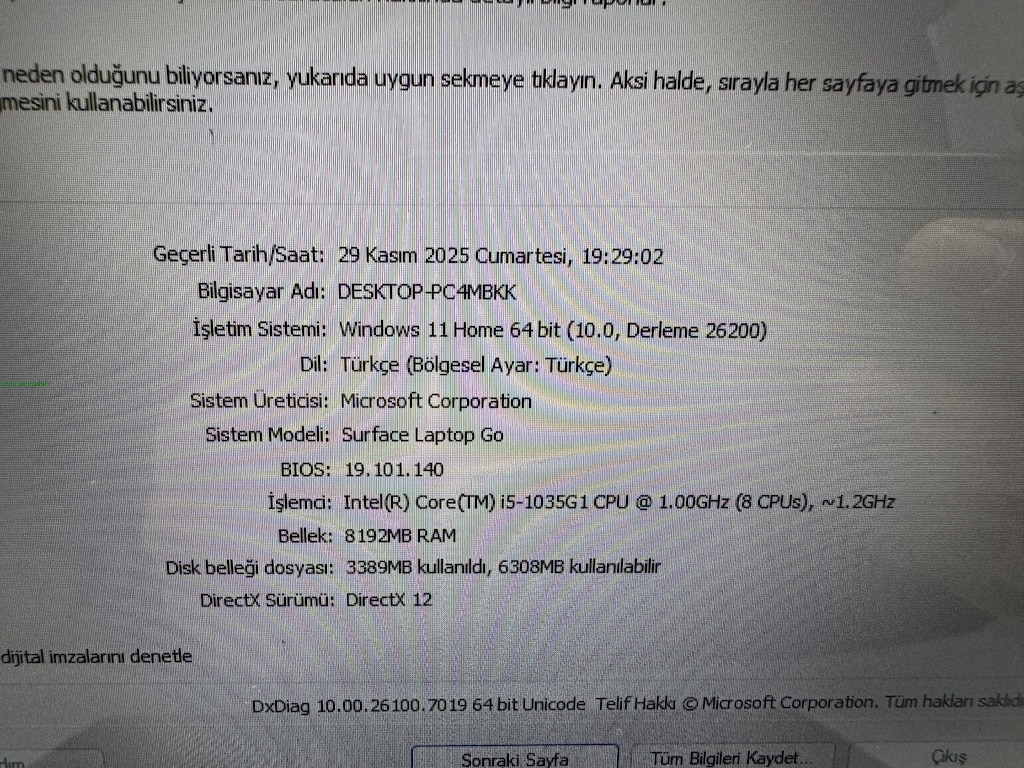 SURFACE İ5 10. NESİL 8 GB RAM 128 NVME DOKUNMATİK + KALEM - 8
