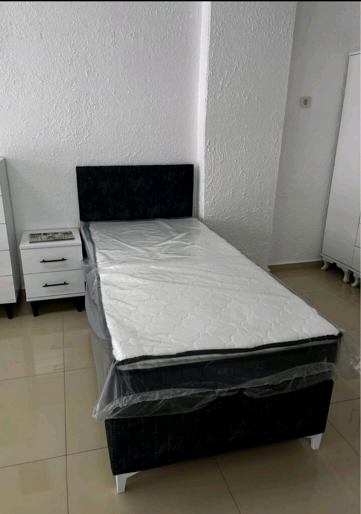Sıfır 3 Kapılı Bohem Dolap + Tek Kişilik Baza + Yatak + Başlık - 14