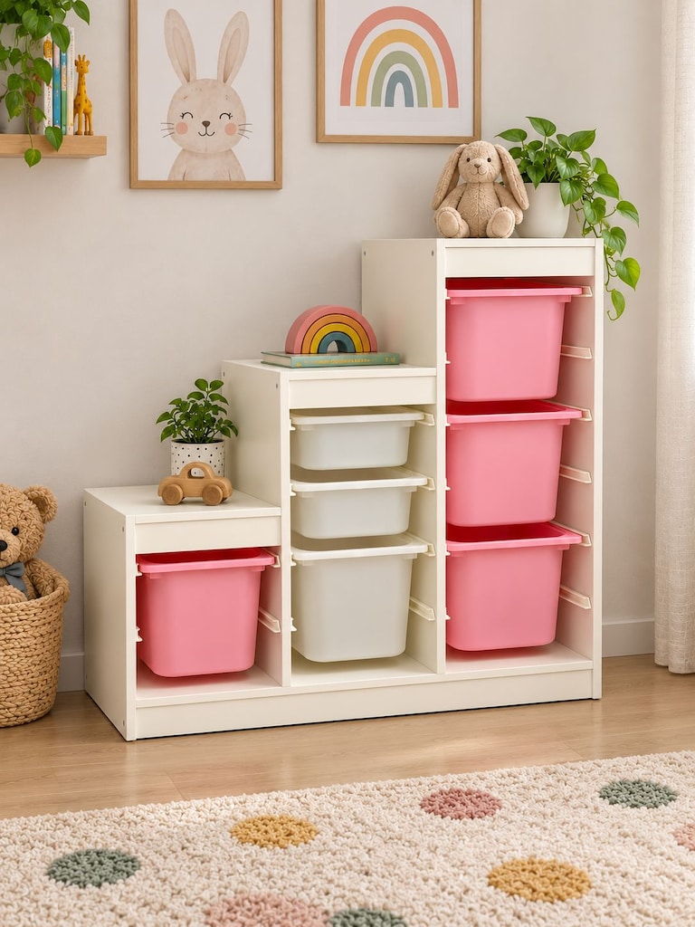2. EL IKEA TROFAST Basamaklı Oyuncak Dolabı / Saklama Ünitesi - 3