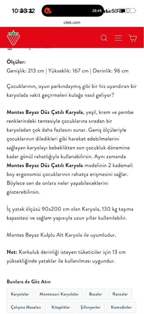 Original çilek montessori karyola takımı Kadıköy - 4