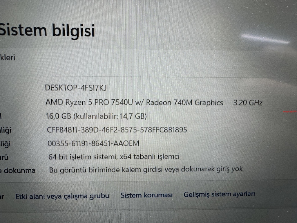 THİNKPAD T16 RYZEN 5 PRO İŞLEMCİ 16 GB RAM 256 NVME - 5