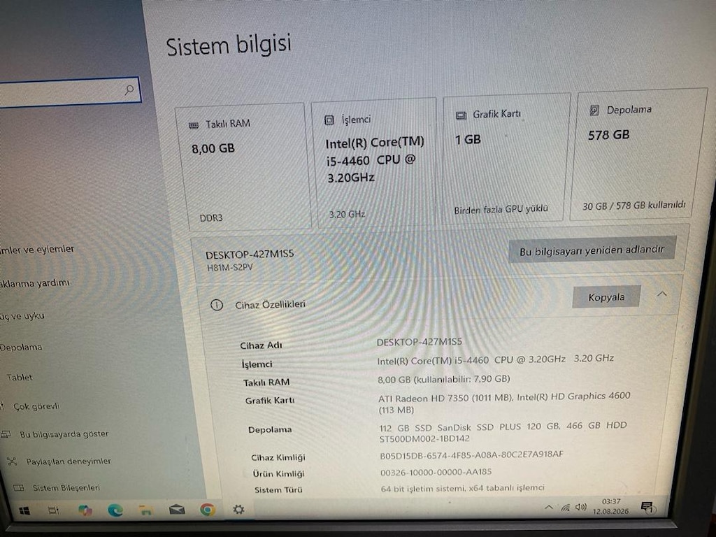 Gigabyte toplu sistem İ5-4nesil sorunsuz - 2
