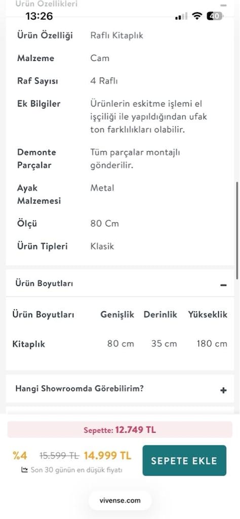 Metal Gri Eskitmeli Pirinç 80 cm Kitaplık - 12