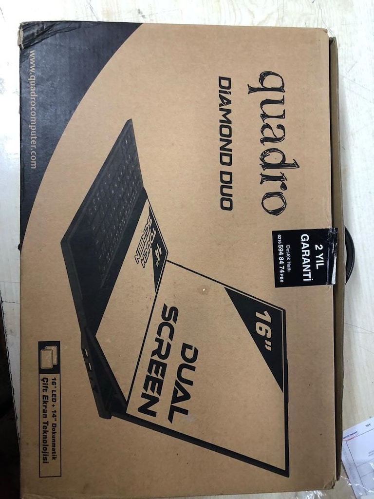 Quadro DS1630 Intel Core i7 10850H 16GB 512GB SSD Freedos 16" Taşınabi - 3
