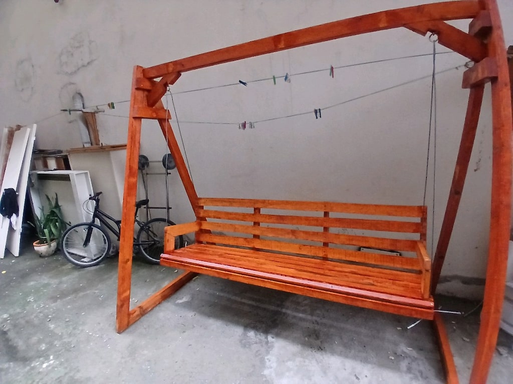 bahçe ahşap salıncak - 4