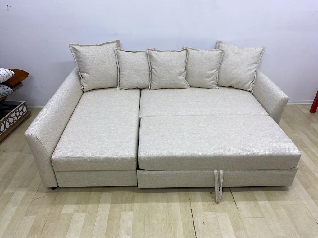 IKEA HOLMSUND SIFIR KAPLAMA YATAKLI BAZALI L KÖŞE KOLTUK KANEPE - 4