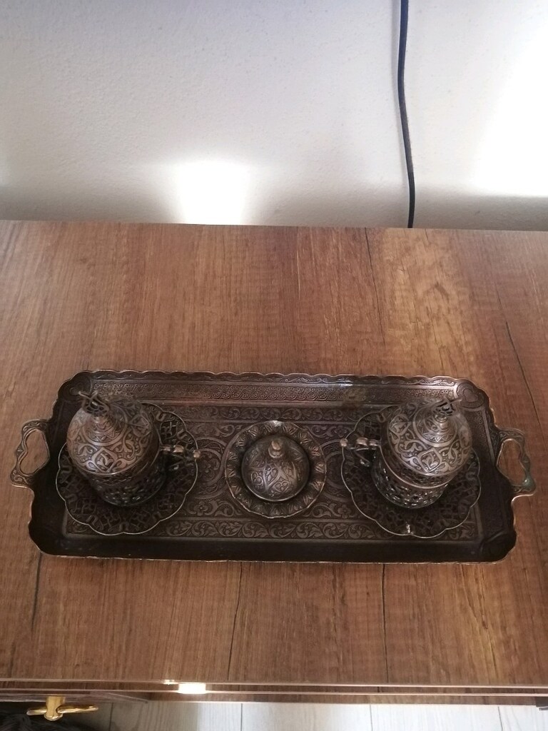 2 kişilik bakır kahve seti - 2