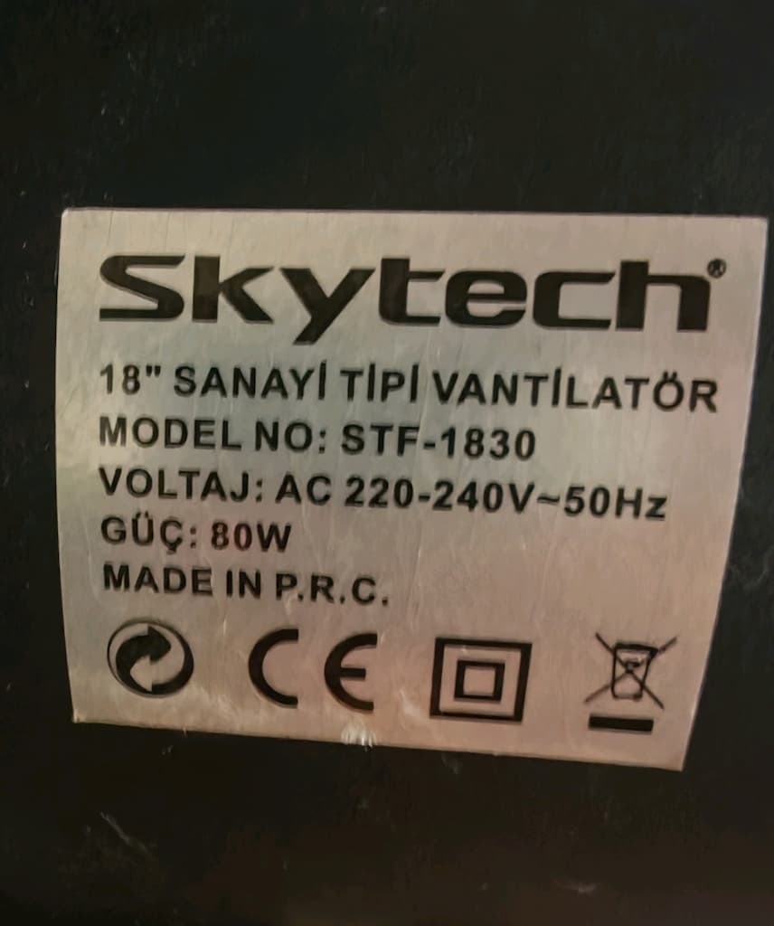 Sanayi tipi 80 watt çelik pervane vantilatör vantiratör fan - 6