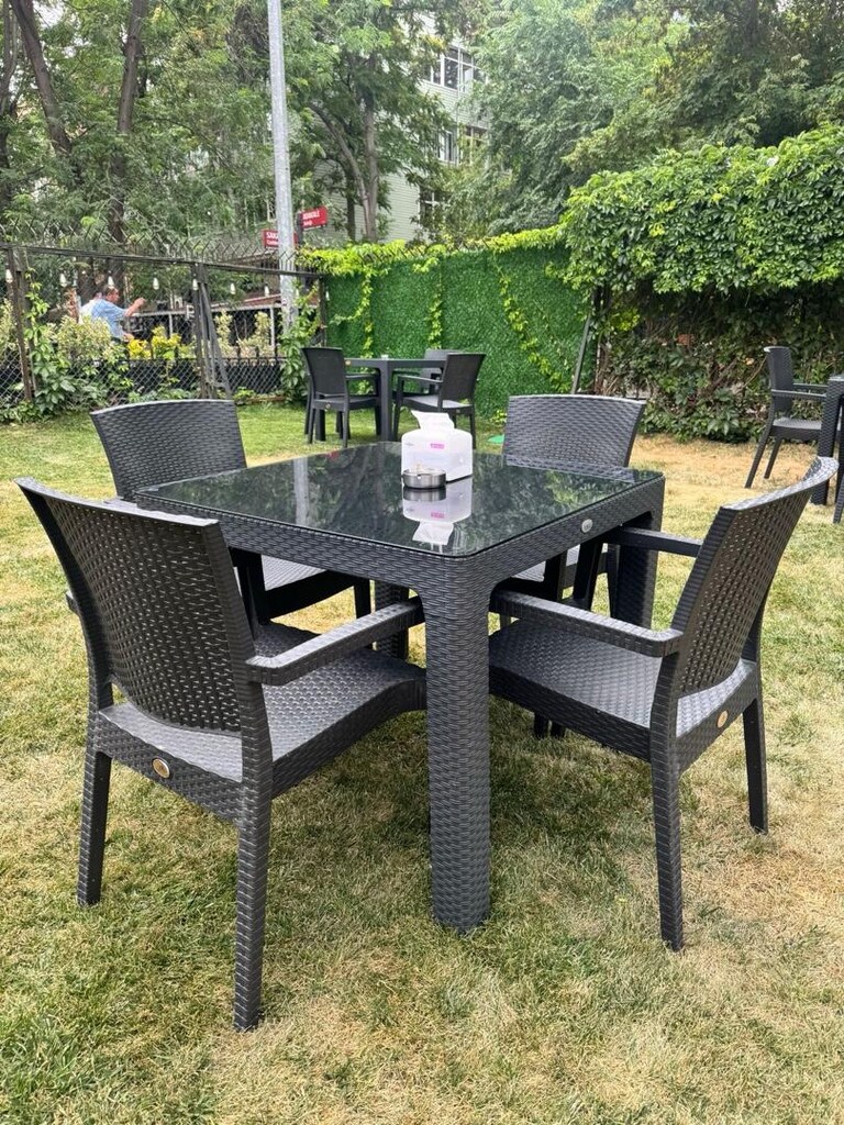 Rattan görünümlü masa sandalye takımı - 3