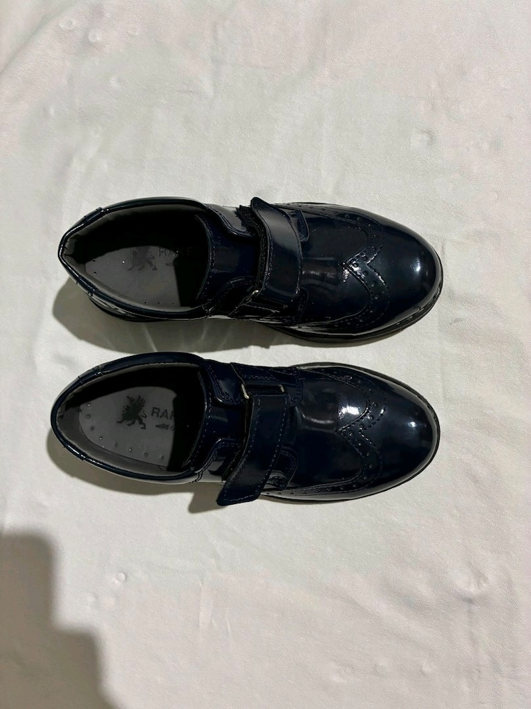 Raker marka lacivert renkli, rugan görünümlü, brogue çocuk ayakkabısı - 2