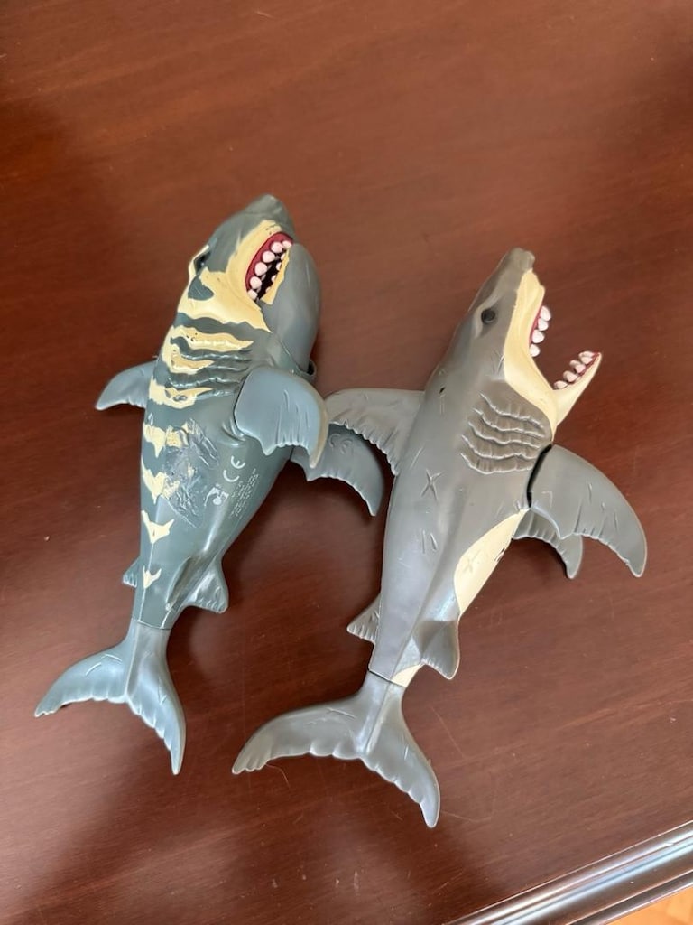 2 Adet Chap Mei Köpekbalığı Figür Oyuncak Jaws Hayvan - 2