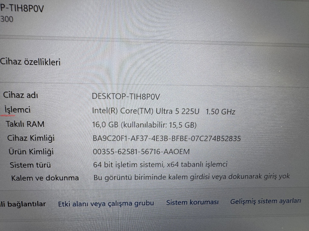THİNKPAD T14 ULTRA 5 İŞLEMCİ 16 GB RAM 512 NVME - 5