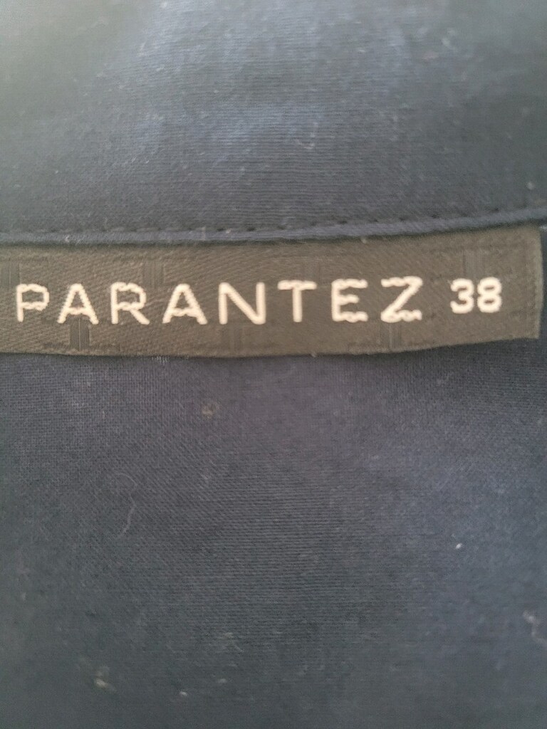 Parantez Marka 38 Beden Lacivert Çiçek Desenli Uzun Kollu Gömlek - 8