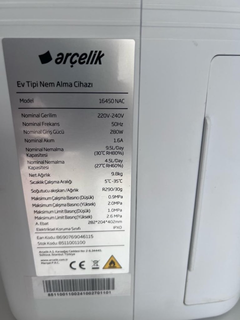 Arçelik Nem Alma Cihazı - 2