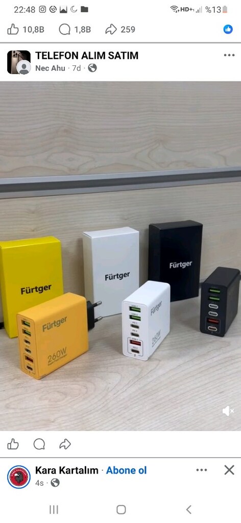 fürtger 6 portlu çok kullanımlı şarj aleti 3 renk 25 w - 4