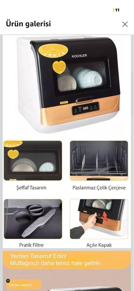 Kochler Karavan Tipi Bulaşık Makinesi - 2
