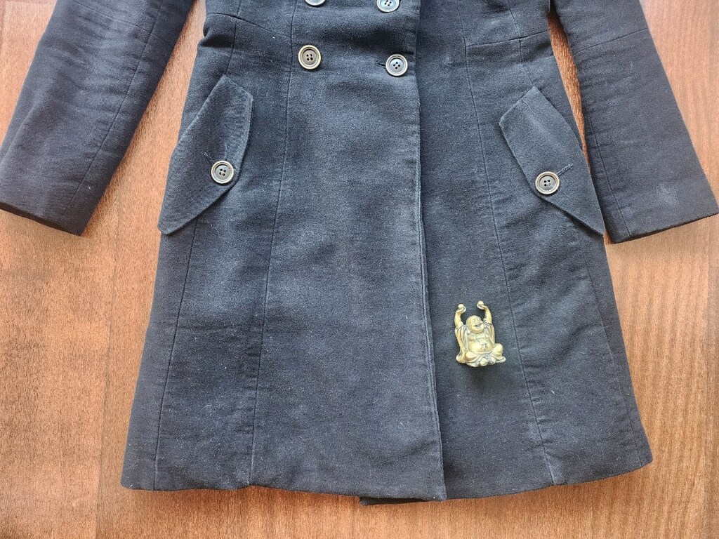 MANGO SUIT PETIT SİYAH PAMUK KABAN - 10