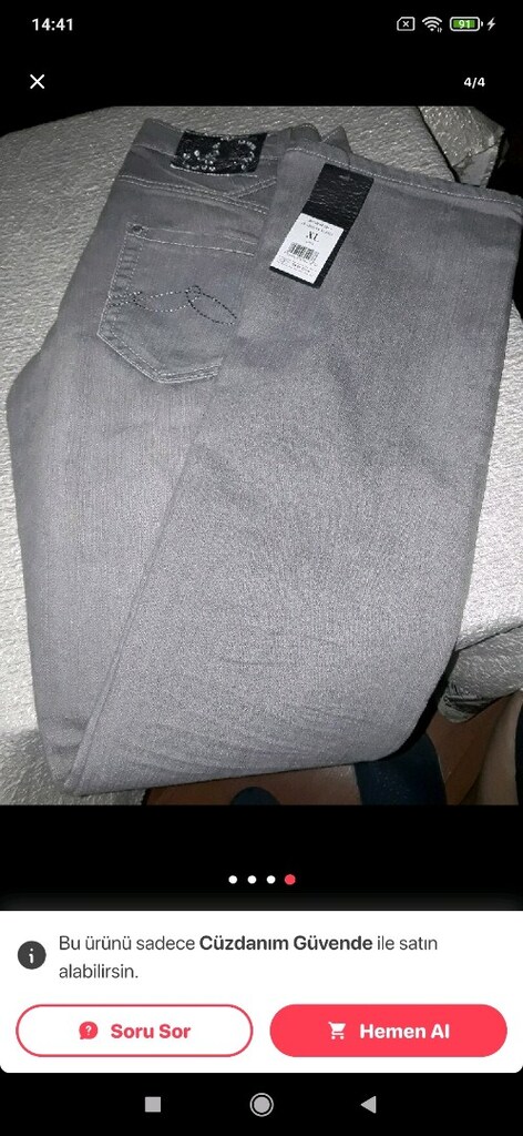 MADONNA KOT PANTOLON GREY 42/XL BEDEN - 2
