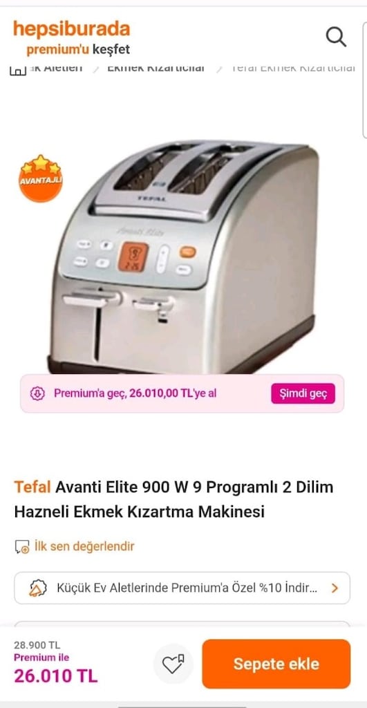 Tefal {Avanti 950 W 5 Programlı Ekmek Kızartma Makinesi} - 3