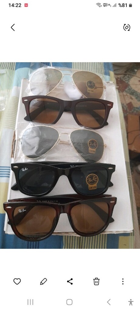hediyelik bay bayan güneş güzlügü rayban - 5