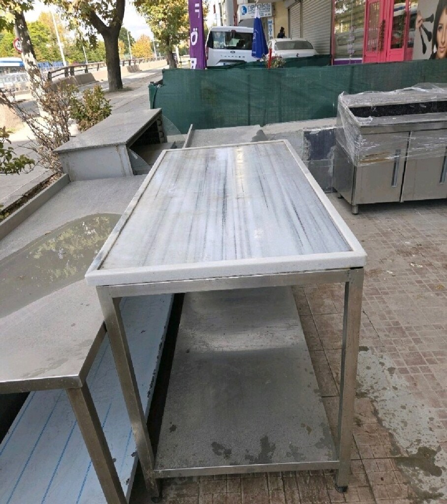 Mermerli Tezgah Hamur Açma Tezgahı Çalışma Tezgahı - 3