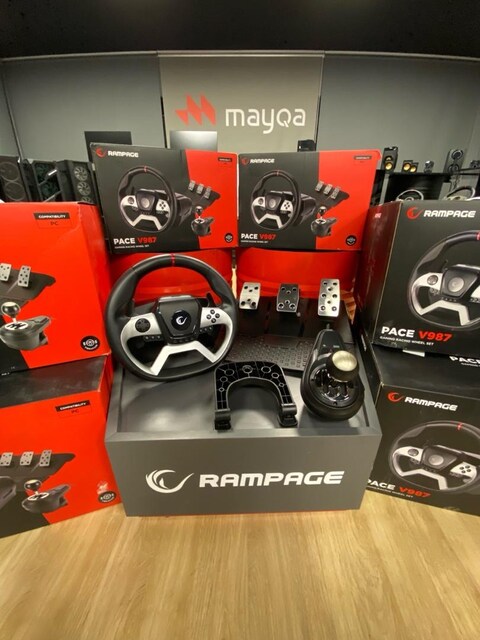 Rampage PACE V987 Force Feedback 3 Pedallı - El Vitesli Pc Direksiyon