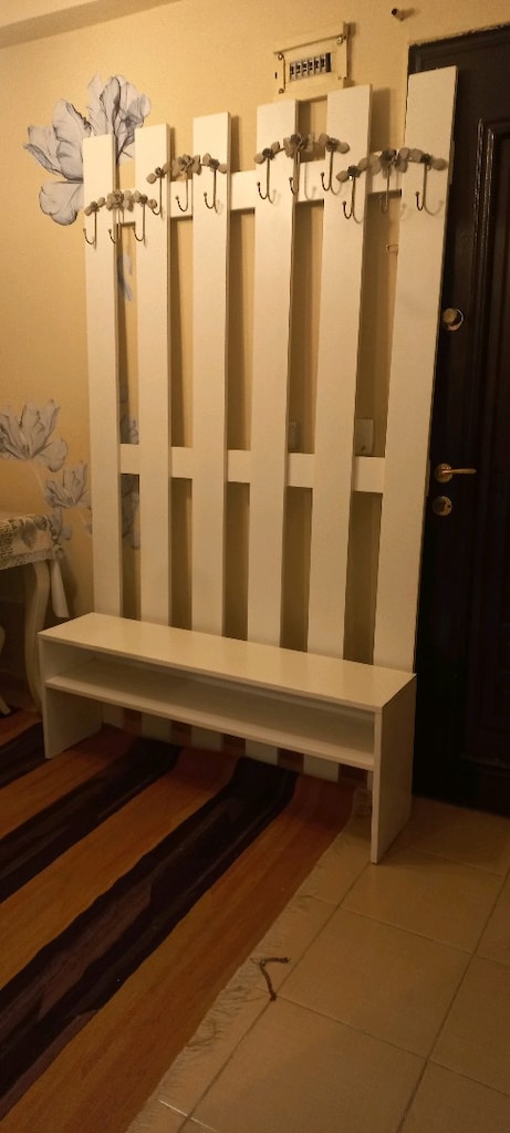 özel yapım ahşap ayakkabılık ve askılık - 8