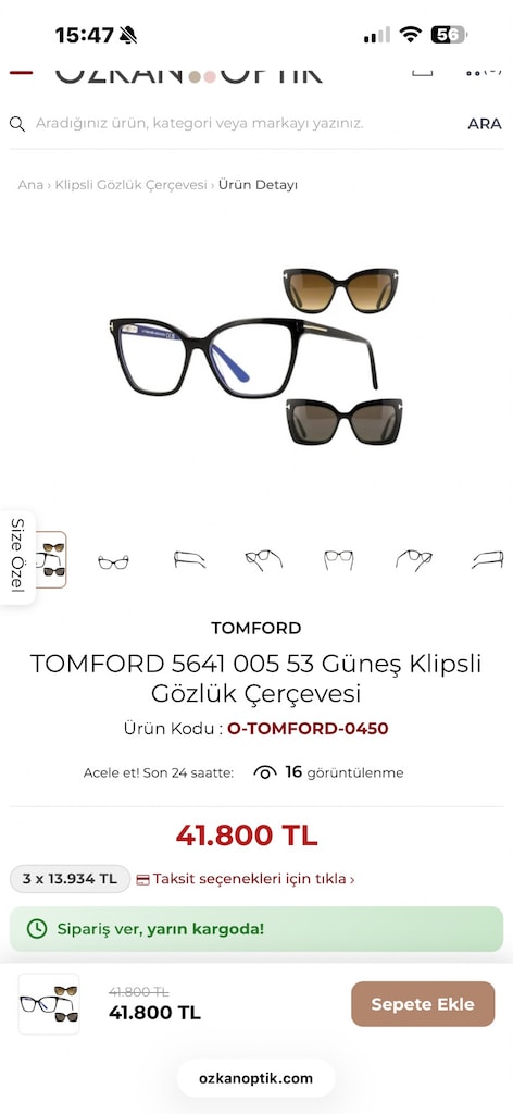 Tom Ford Gözlük Seti - 4